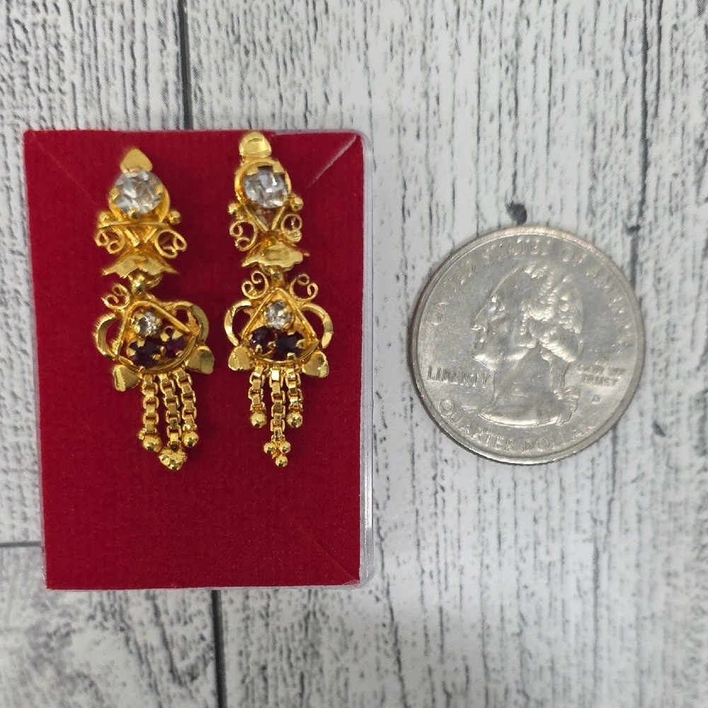 Bhoomi Elegant Gold and Silver Dangle Earrings